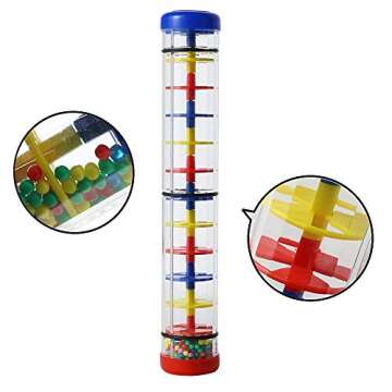 Rainmaker 12 inch Rain stick for babies Rattle Tube Rain Stick Shaker Music Sensory Auditory Instrument Toy For baby child girl (12 inch)