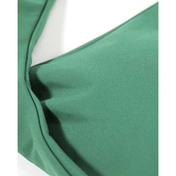 AUROLA Venus Sports Bras for Women Backless Strappy Workout Bra Removable Padded Low Support Gym Althletic Fitness Yoga Crop Top, Solid Green, M