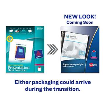 Avery Diamond Clear Super Heavyweight Sheet Protectors, Easy Load, 50 Document Protectors (74130)