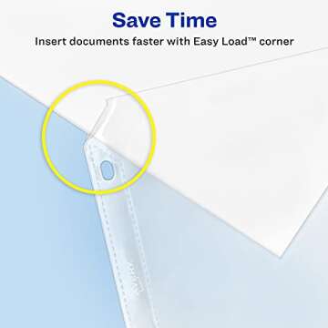 Avery Diamond Clear Super Heavyweight Sheet Protectors, Easy Load, 50 Document Protectors (74130)