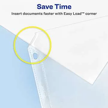 Avery Diamond Clear Super Heavyweight Sheet Protectors, Easy Load, 50 Document Protectors (74130)