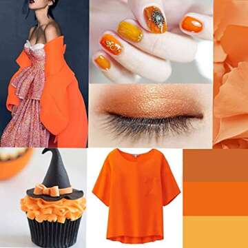 Perfect Summer Pumpkin Gel Nail Polish Set - 6 Holiday Colors Gel Nail Varnish Soak Off LED Manicure Starter Kit