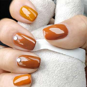 Perfect Summer Pumpkin Gel Nail Polish Set - 6 Holiday Colors Gel Nail Varnish Soak Off LED Manicure Starter Kit