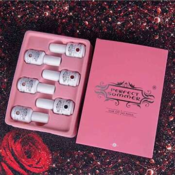 Perfect Summer Pumpkin Gel Nail Polish Set - 6 Holiday Colors Gel Nail Varnish Soak Off LED Manicure Starter Kit