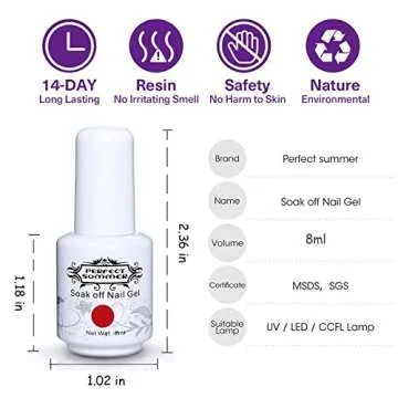 Perfect Summer Pumpkin Gel Nail Polish Set - 6 Holiday Colors Gel Nail Varnish Soak Off LED Manicure Starter Kit