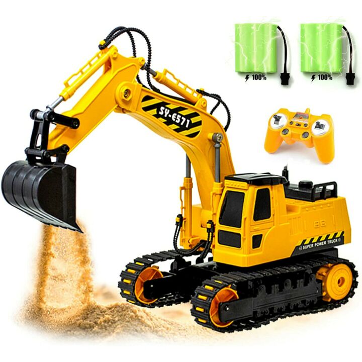 RC Excavator Toy - Remote Control Digger for Kids