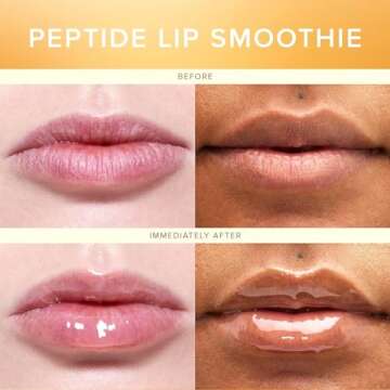 Farmacy Peptide Lip Balm - Lip Smoothie Hydrating Lip Balm with Vitamin C to Visibly Plump + Smooth Lip Lines - Nourishing Lip Treatment with a High-Gloss Finish - Honey Vanilla (10g)