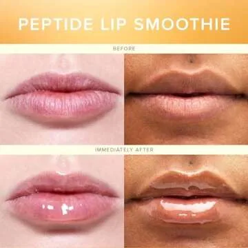 Farmacy Peptide Lip Balm - Lip Smoothie Hydrating Lip Balm with Vitamin C to Visibly Plump + Smooth Lip Lines - Nourishing Lip Treatment with a High-Gloss Finish - Honey Vanilla (10g)