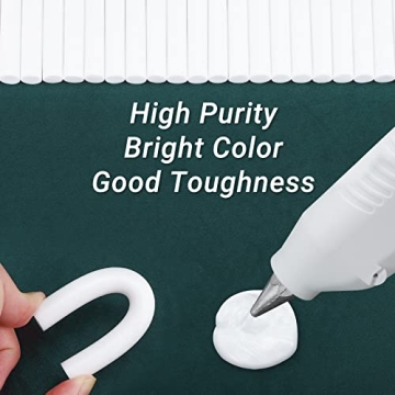 Manarty White Hot Glue Sticks 48 PCS for Crafting