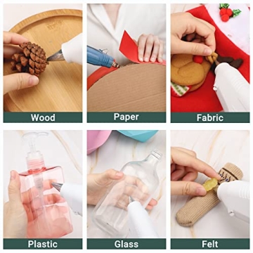 Manarty White Hot Glue Sticks 48 PCS for Crafting