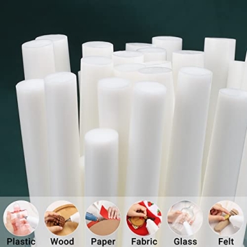 Manarty White Hot Glue Sticks 48 PCS for Crafting