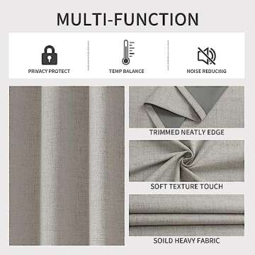 Joydeco Blackout Curtains - 100% Light Blocking Elegance