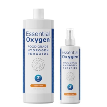 Essential Oxygen Food Grade Hydrogen Peroxide - Versatile Cleaner (8 + 32 fl oz)