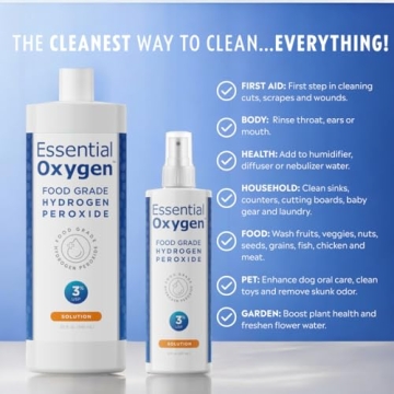 Essential Oxygen Hydrogen Peroxide, Eco-Friendly Cleaner, 8 + 32 fl oz