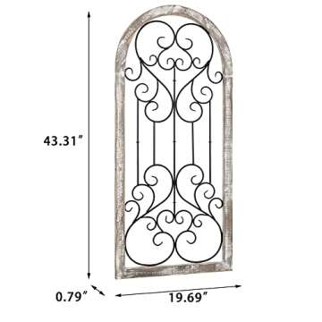 RiteSune Rustic Wood and Metal Wall Decor for Home