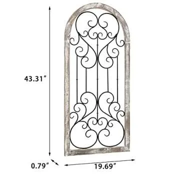 RiteSune Rustic Wood and Metal Wall Decor for Home