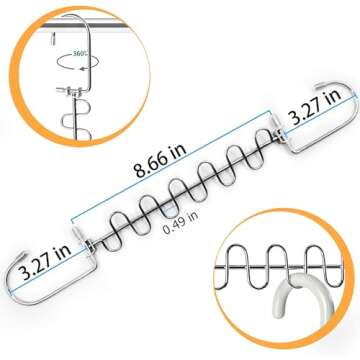 KLEVERISE 8 Pack Metal Space Saving Hangers, Stainless Steel Hangers Space Saving for Clothes, Magic Cascading Space Saving Closet Clothing Hanger Organizer Space Saver, College Dorm Essentials