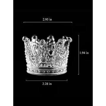 Kalolary 2Pcs Nail Art Dappen Dish for Nail Acrylic Liquid Powder, 2 In 1 Crown Nail Crystal Bowl Glass Nail Crystal Cup Nail Glass Dapping Cup Nails Pen Holder Nail Art Tool (Transparent)