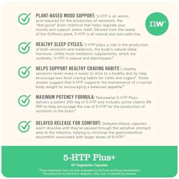 NatureWise 5-HTP 200mg Vegan Supplement for Mood & Sleep Support
