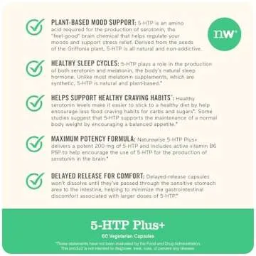 NatureWise 5-HTP 200mg Vegan Supplement for Mood & Sleep Support