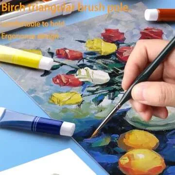 Detail Paint Brushes Set for Tiny Tip Acrylic and Watercolor Painting - Professional Artist Supplies for Warhammer 40k Miniatures and Face Sculpting - Ultra Thin, Extra Fine