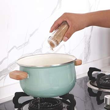 Stainless Steel Lid Glass Spice Jars - 3oz Capacity