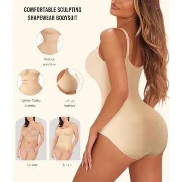 Irisnaya Women Slimming Bodysuit Comfortable Tummy Control