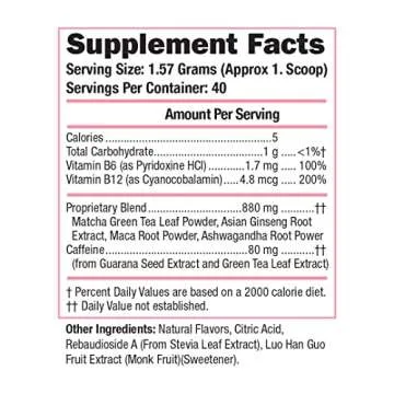 Love Sweat Fitness - Pep Rally Energy Boost | Increase Energy, Clean Natural Caffeine | Green Tea Lemonade | Vegan, Gluten Free, Non-GMO | 40 Servings