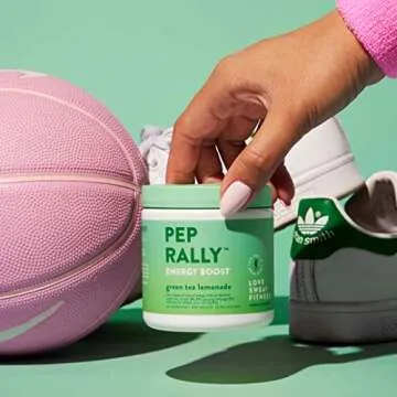 Love Sweat Fitness - Pep Rally Energy Boost | Increase Energy, Clean Natural Caffeine | Green Tea Lemonade | Vegan, Gluten Free, Non-GMO | 40 Servings