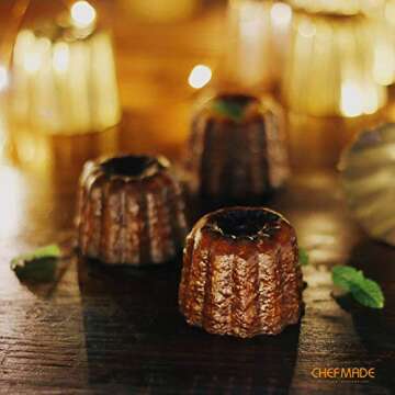 CHEFMADE Copper Canele Mold for Perfect Pastries