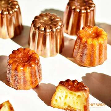 CHEFMADE Copper Canele Mold for Perfect Pastries
