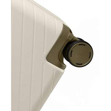 OOO Traveling 30" Durable Hardside Expandable Lightweight Tourister Carry-on Suitcases with Rolling Spinner Wheels, Plastic Travel Luggage bag(Large, Vanilla)