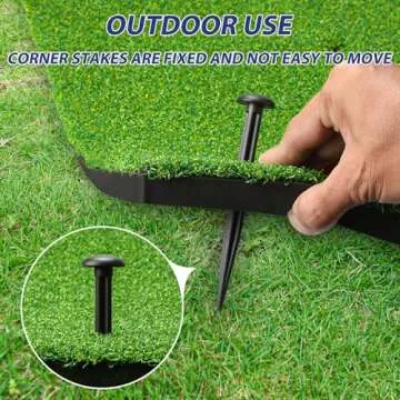 Eapele Golf Mat, Thicken Golf Mats Practice Outdoor Indoor Golf Turf Practice Mat with Alignment Stick Golf Balls Golf Tee, 5×4 ft Golf Swing Mat for Golf Training in Backyard and Garage