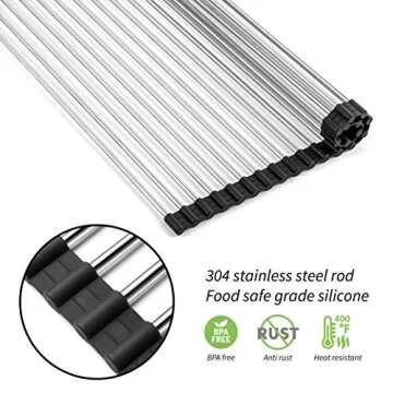 Damita Roll Up Dish Drying Rack Over Sink - Space Saver