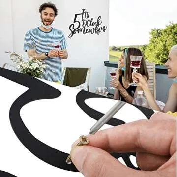 Demissle Metal Bar Decorations for Home It's 5 O'clock Somewhere Wall Decor 10 x 15 Vintage Retro Metal Bar Wall Art Hanging Sign for Home Salon Garage Basement Kitchen(Classic Color)