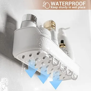 LUXEAR Shower Caddy Suction Cup - No Drilling & Removable Storage Rack