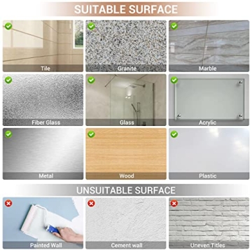 LUXEAR Shower Caddy Suction Cup - No Drilling & Removable Storage Rack