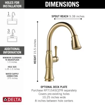 Stunning Cassidy Kitchen Faucet in Champagne Bronze