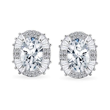 Elegant Art Deco Clip-On Bridal Earrings for Non-Pierced Ears