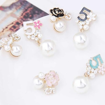 Trendy Floral Dangle Pearl Earrings for Every Occasion