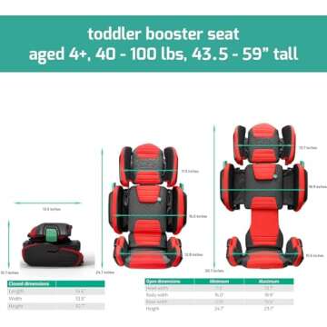 Mifold Hifold Adjustable Kids Booster Seat – Safe Travel