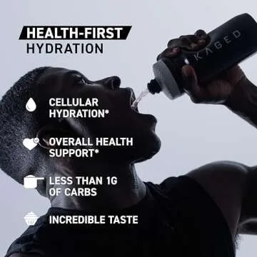Kaged Electrolyte Hydration Powder | Hydracharge Glacier Grape | Sports Drink for Men and Women | Pre, Post, Intra Workout Supplement | 60 Servings