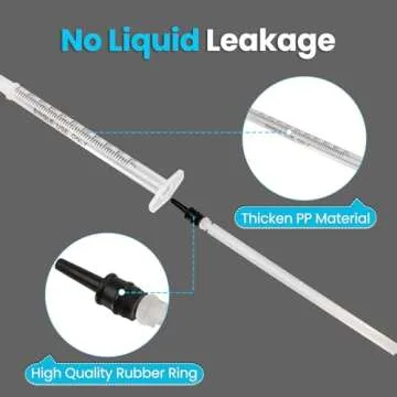 60 PCS 1ml Syringe with Cap for Liquid Measuring