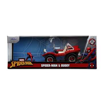 Marvel Spider-Man 1:24 Buggy Die-cast Car & 2.75" Figure, Toys for Kids and Adults