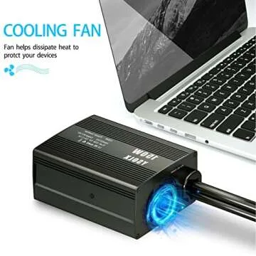 YSOLX 150W Power Inverter DC 12V to 110V AC Converter Car Plug Adapter Outlet Charger for Laptop Computer
