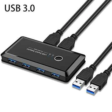 USB 3.0 KVM Switch for Sharing USB Devices