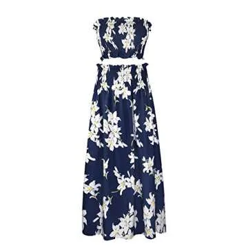 ULTRANICE Floral Print Crop Top Maxi Skirt Outfit Set