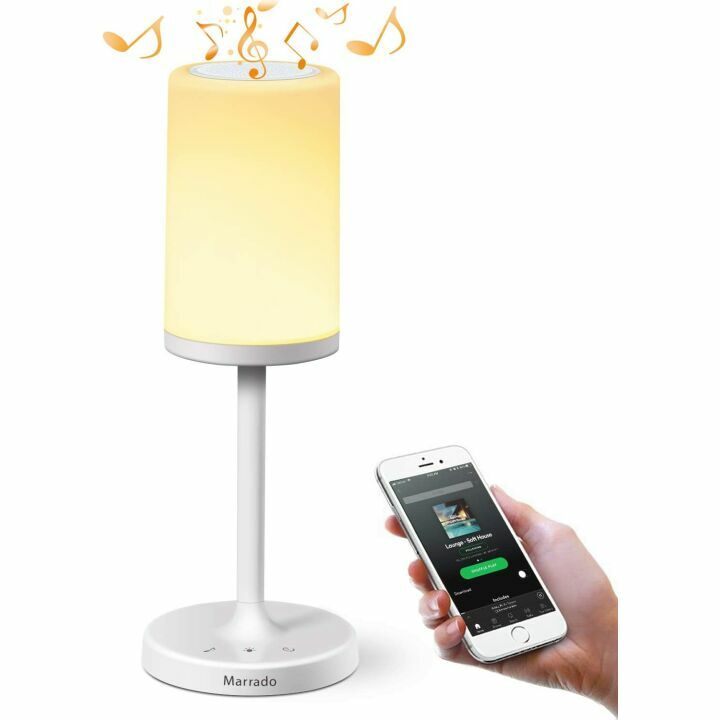 Marrado Bedside Lamp with Bluetooth Speaker & LEDs