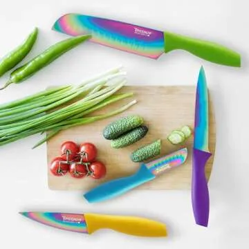 Hampton Forge Rainbow Titanium 10 Piece Knife Set