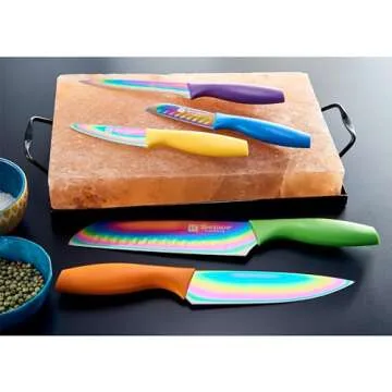 Hampton Forge Rainbow Titanium 10 Piece Knife Set